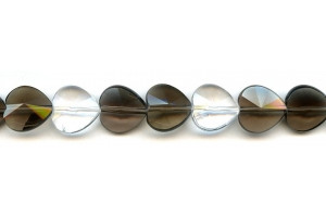 Mixed Quartz 15mm Faceted Heart