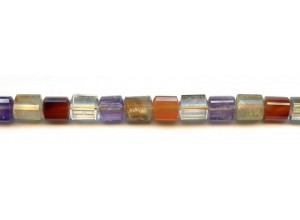 Mixed Quartz 8x10 Faceted Tri-Tube