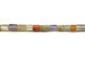 Mixed Quartz 7x9 Faceted Tri-Tube