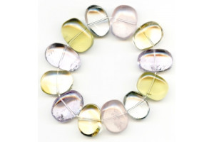 Mixed Quartz 22-28x Flat Nugget Bracelet