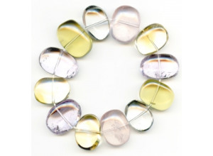 Mixed Quartz 22-28x Flat Nugget Bracelet