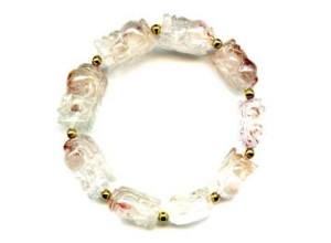 Red Quartz 11-16mm Carved Pichiu Bracelet