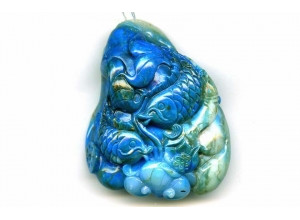 Opaline 50x52 Carved Pendant