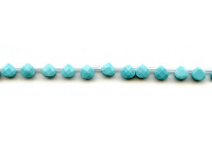 Imitation Turquoise 6x6 Flat Pear Briolette