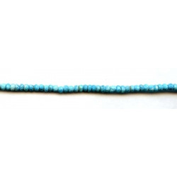 Turquoise 4mm Faceted Rondell