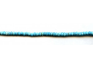 Turquoise 4mm Faceted Rondell