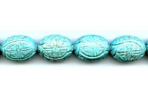 Imitation Turquoise 18x25 Carved oval