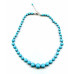 107-0073 Imitation Turquoise <br>14mm Round Necklace