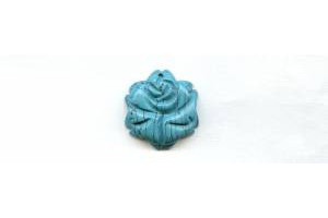 Imitation Turquoise 25mm Flower Pendant