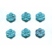 112-1645 Imitation Turquoise <br>35mm Flower Pendant