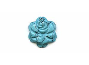 Imitation Turquoise 35mm Flower Pendant