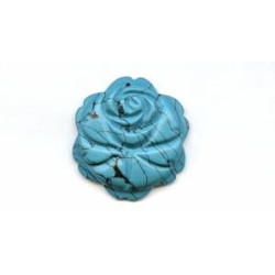 Imitation Turquoise 45mm Flower Pendant