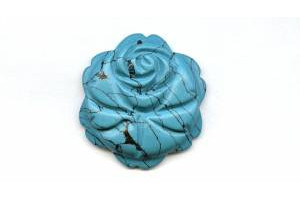 Imitation Turquoise 45mm Flower Pendant