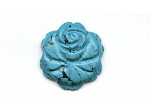 Imitation Turquoise 45mm Flower Pendant