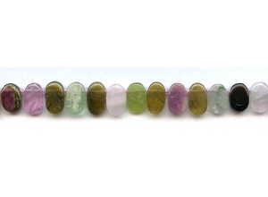 Tourmaline 12mm Flat Oval Drop