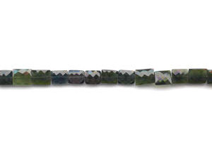 Green Tourmaline 6x-8x Faceted Flat Rectangle