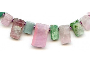 Tourmaline 10-24x Faceted Rectangle Drop