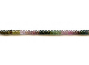 Tourmaline 4mm  Faceted Rondell