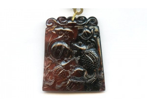 Tourmaline 50x43 Carved Pendant