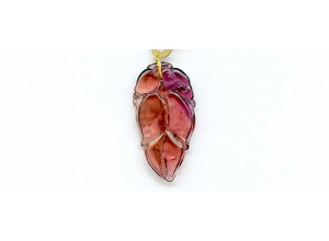 Tourmaline 37x19 Carved Pendant