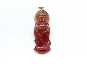 Tourmaline 49x19 Carved Pendant