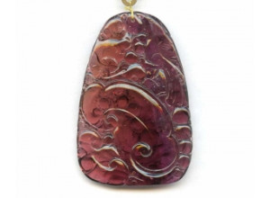 Tourmaline 72x48 Carved Pendant