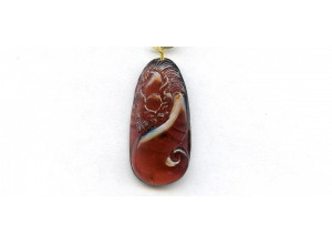 Tourmaline 38x19 Carved Pendant