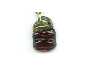 Tourmaline 38x27 Carved Pendant