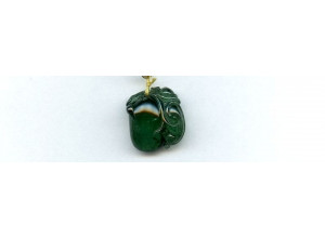 Tourmaline 19x18 Carved Pendant