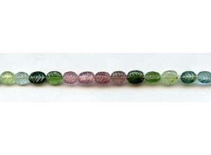 Tourmaline 6mm Carved Flat Oval