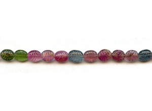 Tourmaline 7mm Carved Flat Oval