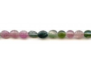 Tourmaline 8mm Carved Flat Oval