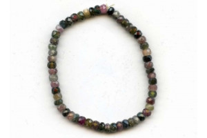 Tourmaline 4mm Faceted Rondell Bracelet