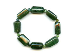 Green Tourmaline 14x Cylinder Bracelet