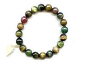 Cat's Eye Tourmaline 10mm Round Bracelet