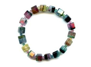 Tourmaline 8x8 Cube Bracelet