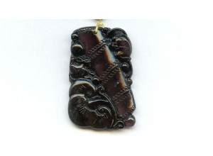 Tourmaline 48x32 Carved Pendant