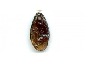 Tourmaline 44x23 Carved Pendant