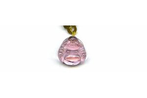 Tourmaline 20x20 Carved Buddha Pendant