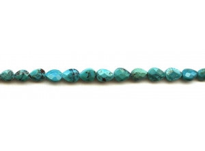 Chinese Turquoise 5-6x Faceted Flat Pear