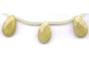 Yellow Turquoise 15x25 Flat Pear Briolette