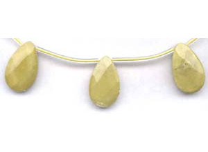 Yellow Turquoise 15x25 Flat Pear Briolette