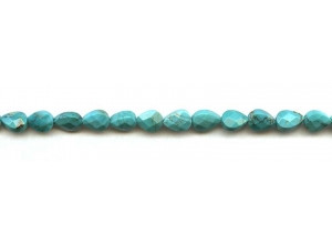 Chinese Turquoise 5-6x Faceted Flat Pear