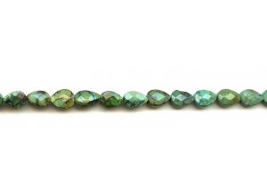 Chinese Turquoise 5-6x Faceted Flat Pear