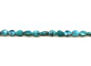 Chinese Turquoise 5-6x Faceted Flat Pear