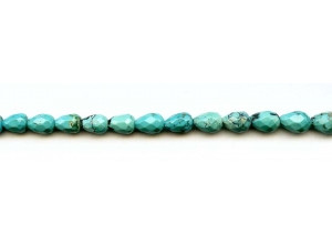 Chinese Turquoise 6x9 Faceted Teardrop