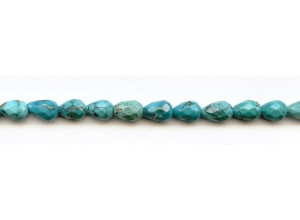 Chinese Turquoise 7x9 Faceted Teardrop