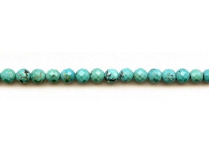 Chinese Turquoise 7mm Faceted Round