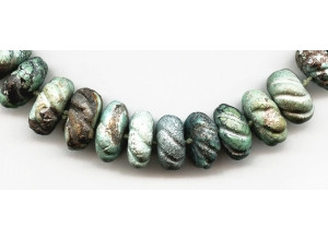 Chinese Turquoise 15-20x Corrugated Rondell