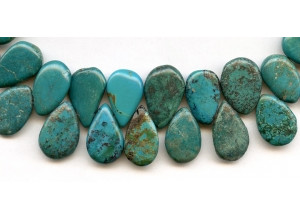 Chinese Turquoise 17-20x Flat Pear Drop